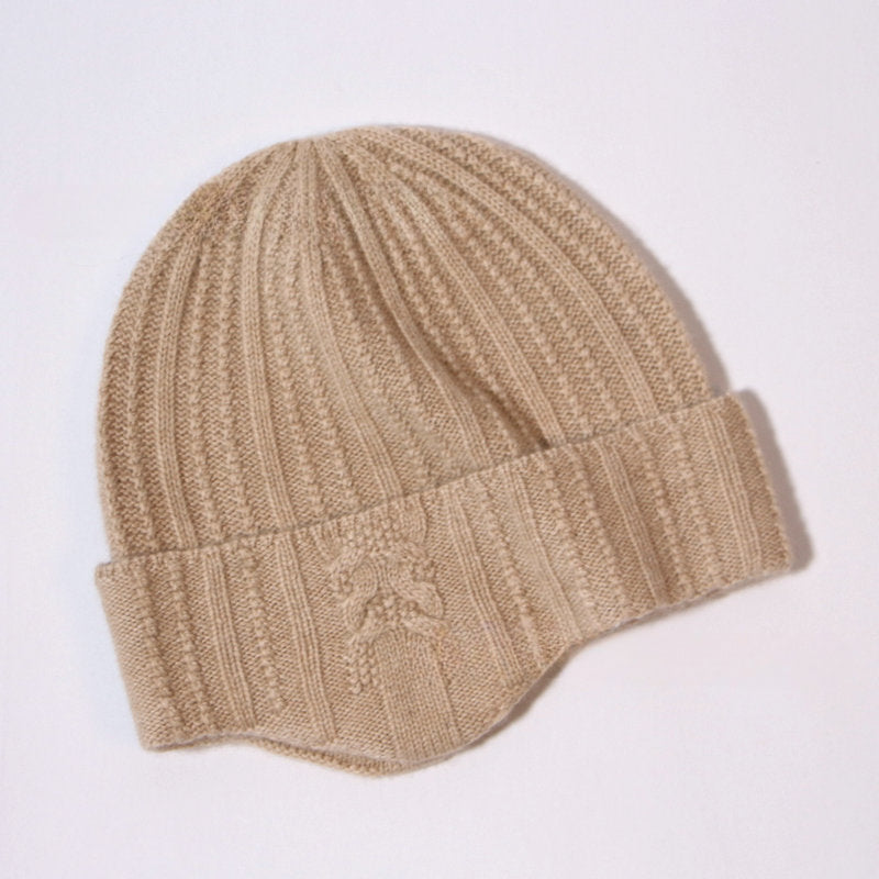 Cashmere Knitted Hat, Warm, Thickened, Knitted, Hat Men's and Women's Dome, Cashmere, Warm Hat