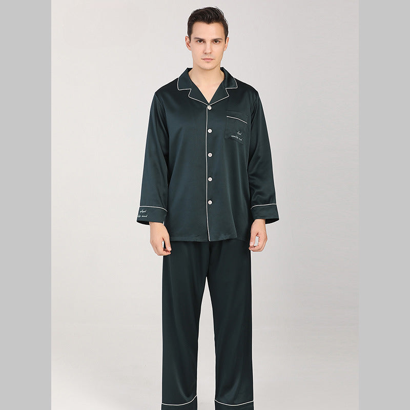 22 mmi, men's mulberry silk pajamas, mulberry silk loungewear