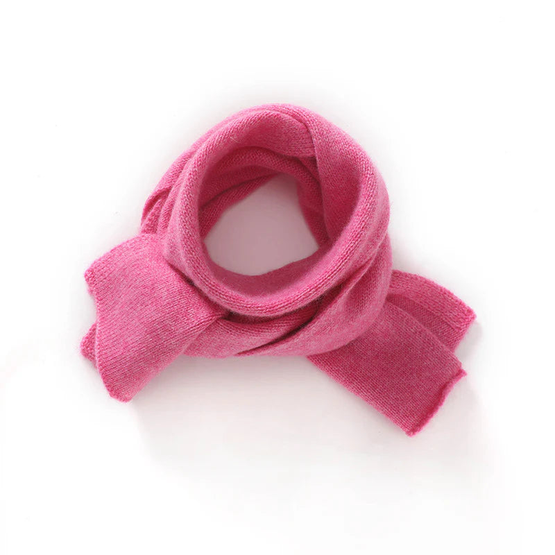 Cashmere scarf, boys girls 100% pure cashmere, thickened, warm, knitted, small scarf