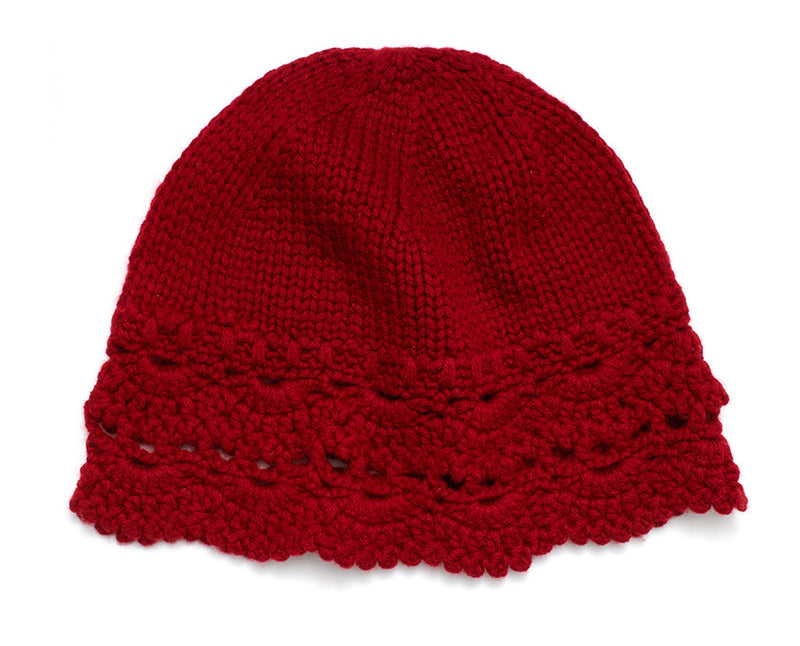 Female, hand-knitted, lace, cashmere hat