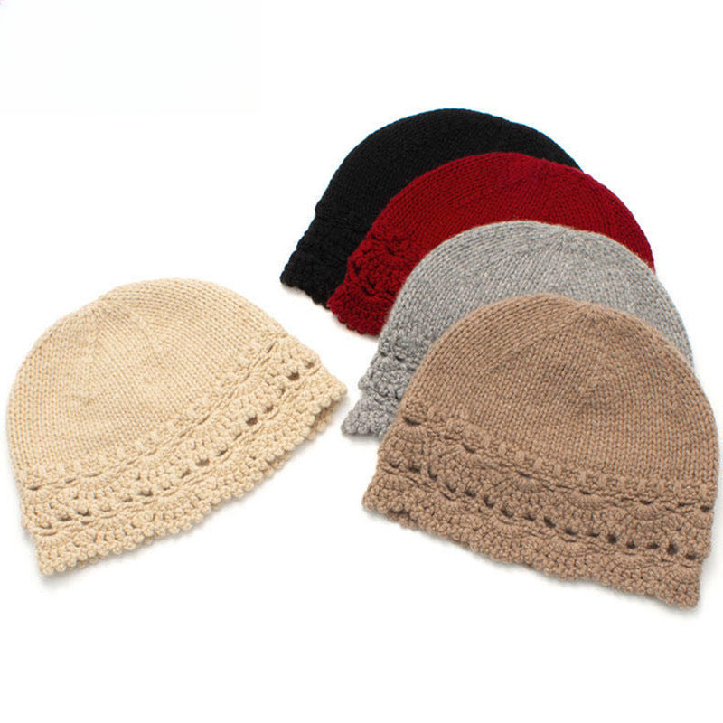 Female, hand-knitted, lace, cashmere hat